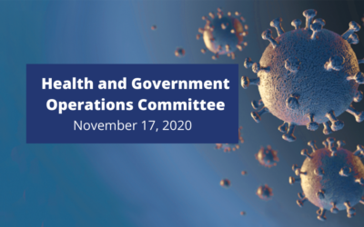 Health and Government Operations Committee: November 17, 2020