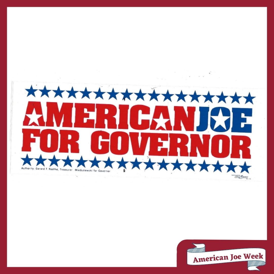 American Joe for Governor bumper sticker